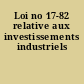 Loi no 17-82 relative aux investissements industriels