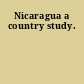 Nicaragua a country study.