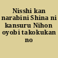 Nisshi kan narabini Shina ni kansuru Nihon oyobi takokukan no jōyaku
