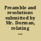 Preamble and resolutions submitted by Mr. Dorman, relating to the proceeds of the sales of public lands