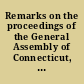 Remarks on the proceedings of the General Assembly of Connecticut, May, 1837, addressed to the people of the state