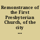 Remonstrance of the First Presbyterian Church, of the city of Detroit, against a division of the school fund
