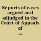 Reports of cases argued and adjudged in the Court of Appeals of Maryland and in the High Court of Chancery of Maryland, from first Harris & McHenry's reports to first Maryland reports
