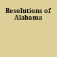 Resolutions of Alabama