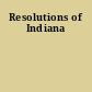Resolutions of Indiana