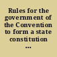 Rules for the government of the Convention to form a state constitution for the Territory of Colorado together with the enabling act authorizing said convention : also, the Constitution of the United States, with amendments thereto.