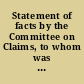 Statement of facts by the Committee on Claims, to whom was referred petition of A. B. Thompson, late Adjutant General
