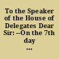 To the Speaker of the House of Delegates Dear Sir: --On the 7th day of July last, the Legislature passed a resolution calling upon the Auditor to inform the Legislature of what money had been received into the treasury for literary purposes under existing laws..