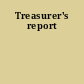 Treasurer's report