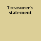 Treasurer's statement