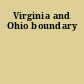 Virginia and Ohio boundary