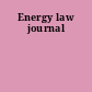 Energy law journal