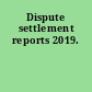 Dispute settlement reports 2019.