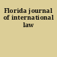 Florida journal of international law