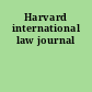 Harvard international law journal