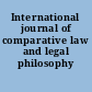International journal of comparative law and legal philosophy