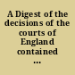 A Digest of the decisions of the courts of England contained in the English law and equity reports : from the first volume to the thirty-first inclusive. [1850-1855] /