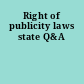 Right of publicity laws state Q&A