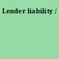 Lender liability /