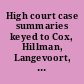 High court case summaries keyed to Cox, Hillman, Langevoort, and Lipton's casebook on securities regulation, 10th edition.