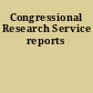 Congressional Research Service reports