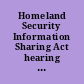 Homeland Security Information Sharing Act hearing before the Subcommittee on Crime, Terrorism, and Homeland Security of the Committee on the Judiciary, House of Representatives, One Hundred Seventh Congress, second session on H.R. 4598, June 4, 2002.