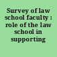 Survey of law school faculty : role of the law school in supporting democracy.