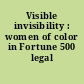 Visible invisibility : women of color in Fortune 500 legal departments.