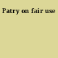 Patry on fair use