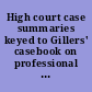 High court case summaries keyed to Gillers' casebook on professional responsibility, 9th edition.