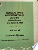 General wage determinations issued under the Davis-Bacon and related acts.
