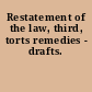 Restatement of the law, third, torts remedies - drafts.