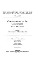 The documentary history of the ratification of the Constitution /