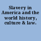 Slavery in America and the world history, culture & law.
