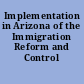 Implementation in Arizona of the Immigration Reform and Control Act