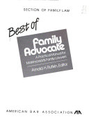 Best of Family advocate : a practical manual for matrimonial & family lawyers /