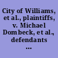 City of Williams, et al., plaintiffs, v. Michael Dombeck, et al., defendants : civ.a. no. 00-0066(CKK).