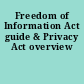Freedom of Information Act guide & Privacy Act overview