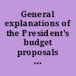 General explanations of the President's budget proposals affecting receipts