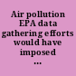 Air pollution EPA data gathering efforts would have imposed a burden on states : report to the Ranking Minority Member, Committee on Government Reform and Oversight, House of Representatives /