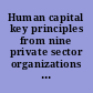 Human capital key principles from nine private sector organizations : report to congressional requesters /