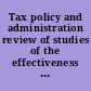 Tax policy and administration review of studies of the effectiveness of the research tax credit : report to the Honorable Robert T. Matsui, House of Representatives /