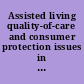 Assisted living quality-of-care and consumer protection issues in four states : report to congressional requesters /