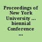 Proceedings of New York University ... biennial Conference on Charitable Foundations.