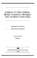 Indians of Ohio, Indiana, Illinois, southern Michigan, and southern Wisconsin Commission findings /