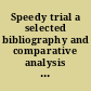 Speedy trial a selected bibliography and comparative analysis of state speedy trial provisions /
