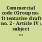 Commercial code (Group no. 1) tentative draft no. 2 - Article IV : subject covered: Article IV--(bank collections) bank operations and foreign banking, Chapter 1--letters of credit (sections 1 to 26), Chapter 2--foreign remittances (sections 1 to 15) /