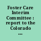 Foster Care Interim Committee : report to the Colorado General Assembly.
