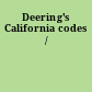 Deering's California codes /