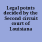 Legal points decided by the Second circuit court of Louisiana
